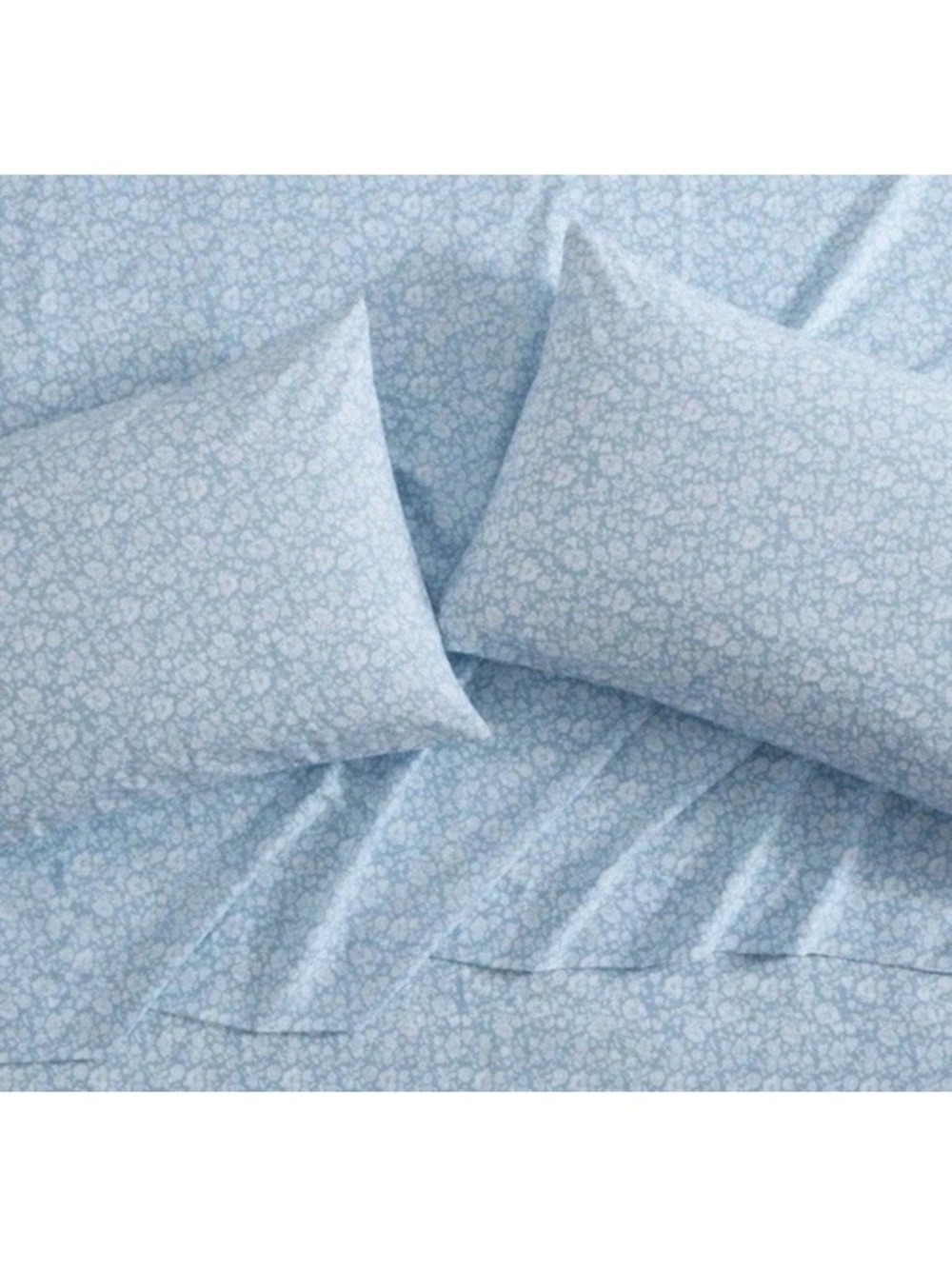 Laura Ashley ~ QUEEN ~ Heirloom Ditzy Blue Floral ~ 3 Pc. Sheet Set 100% Cotton - Picture 6 of 8